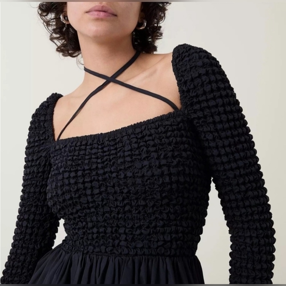 STAUD Black Cassidy Dress XS New Mini contemporary casual party date night - Picture 5 of 9